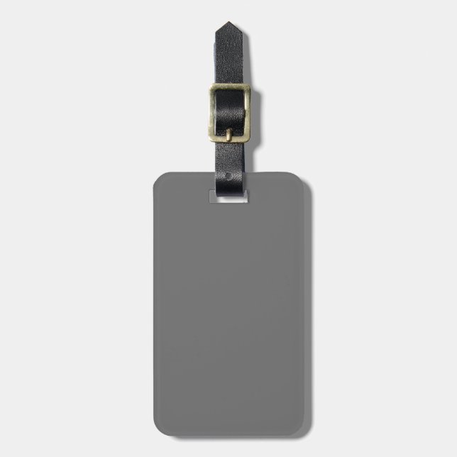 Solid Gray Gepäckanhänger (Vorderseite vertikal)