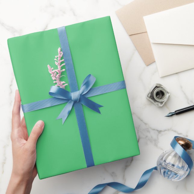Solid Green (Emerald) Geschenkpapier (Schenken)