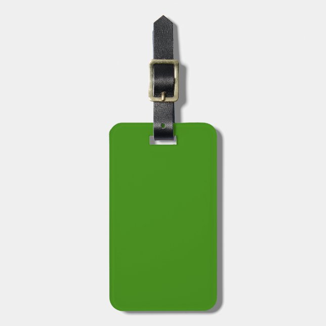Solid Green Gepäckanhänger (Vorderseite vertikal)