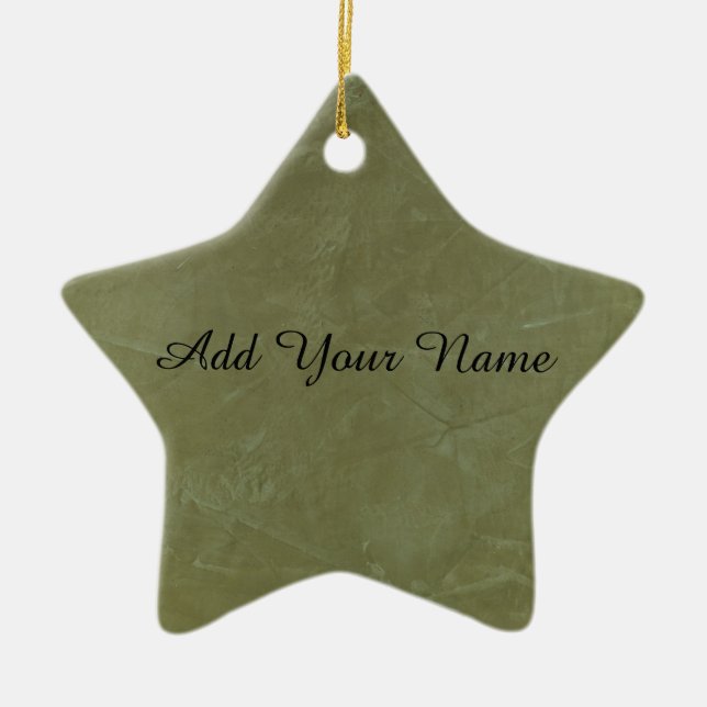 Solid Green Keramikornament (Vorne)