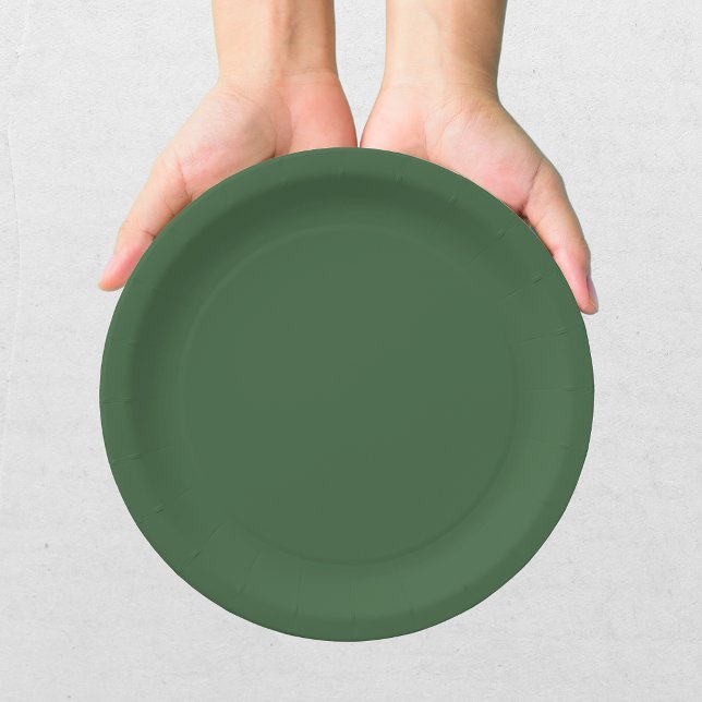 Solid Green Minimalistisch Bachelorette Pappteller (Von Creator hochgeladen)