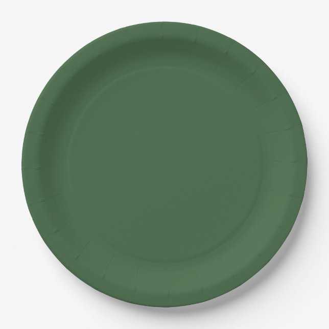 Solid Green Minimalistisch Bachelorette Pappteller (Vorderseite)