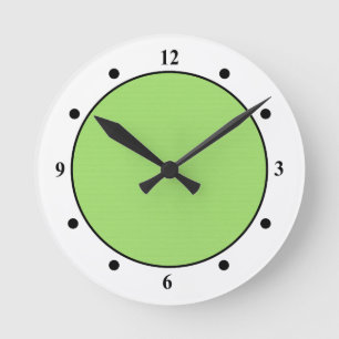 Solid Green Runde Wanduhr