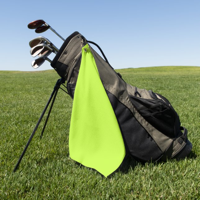 Solid, hell, Limon, grün Golfhandtuch (Gras)