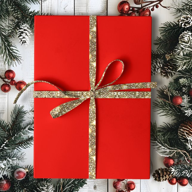 Solid Holly Red Geschenkpapier (Von Creator hochgeladen)