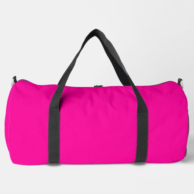 Solid Hot Pink Duffle Bag (Vorderseite)