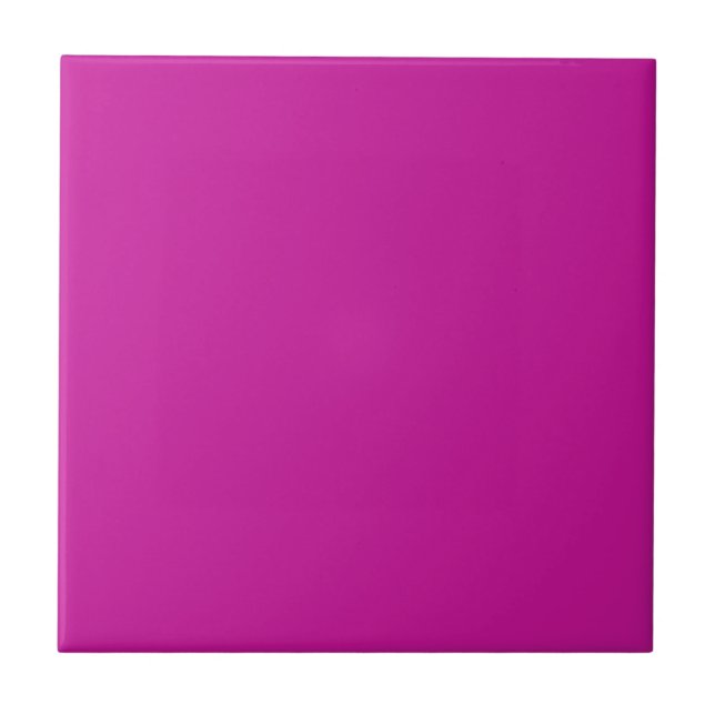 Solid Hot Pink Keramik Tile Fliese (Vorderseite)