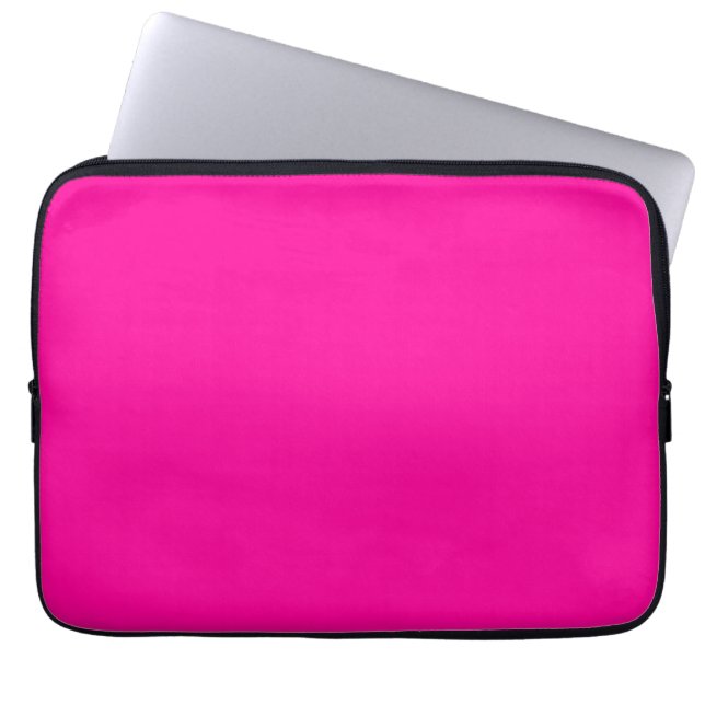 Solid Hot Pink Laptopschutzhülle (Vorderseite)