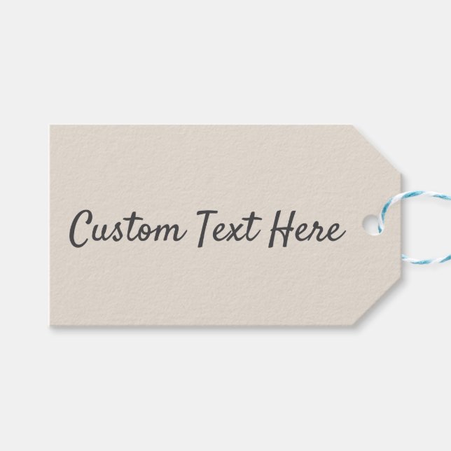 Solid Ivory Beige Natural Shade Geschenkanhänger (Vorderseite (Horizontal))