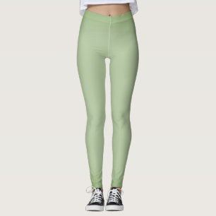 Solid Jade Green Celadon Leggings