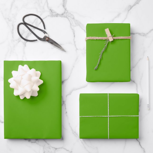 Solid Jolly Green Geschenkpapier Set (Vorderseite)