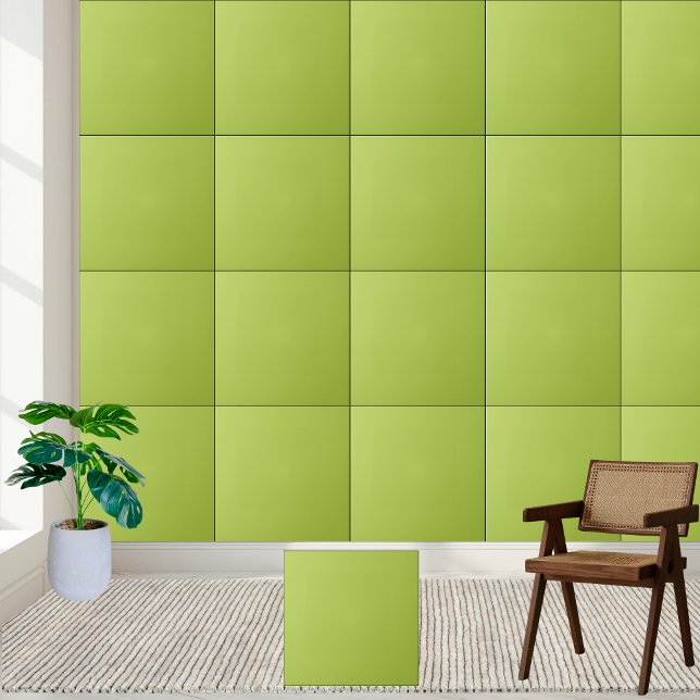 Solid-Keramik-Tile in Limettengrün Fliese (Lime Green Solid Color Ceramic Tile)