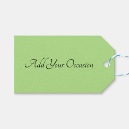 Solid Kiwi Green Gift Tag Geschenkanhänger