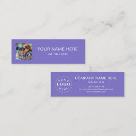 Solid Lavender Mini Calling Card mit weißem Script Telefonnummerkarte