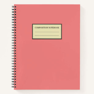 Solid Light Coral Spiral Notebook Notizbuch