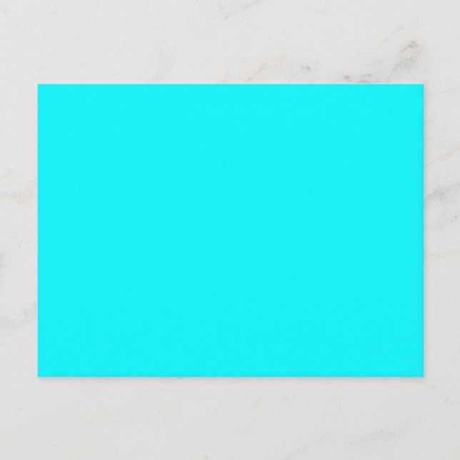 Solid Light Neon Aqua Postkarte (Vorderseite)