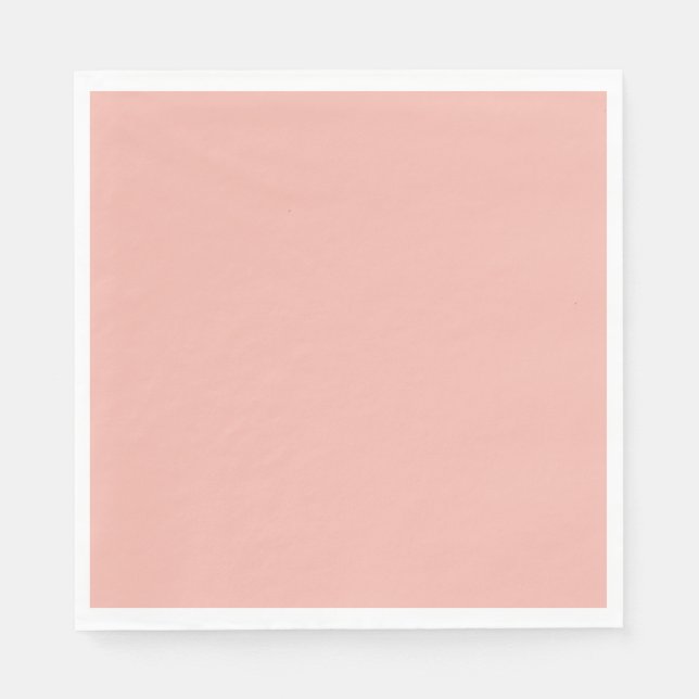Solid light salmon pale red serviette (Vorderseite)