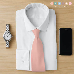 Solid Light Soft Pastel Orange Lachs Rosa Farbe Krawatte