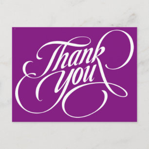 SOLID LILA POST CARD BEALEADER DANKEN POSTKARTE