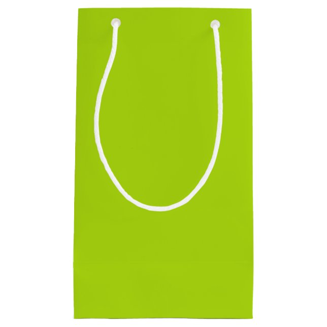 Solid Lime Green Color Kleine Geschenktüte (Vorderseite)
