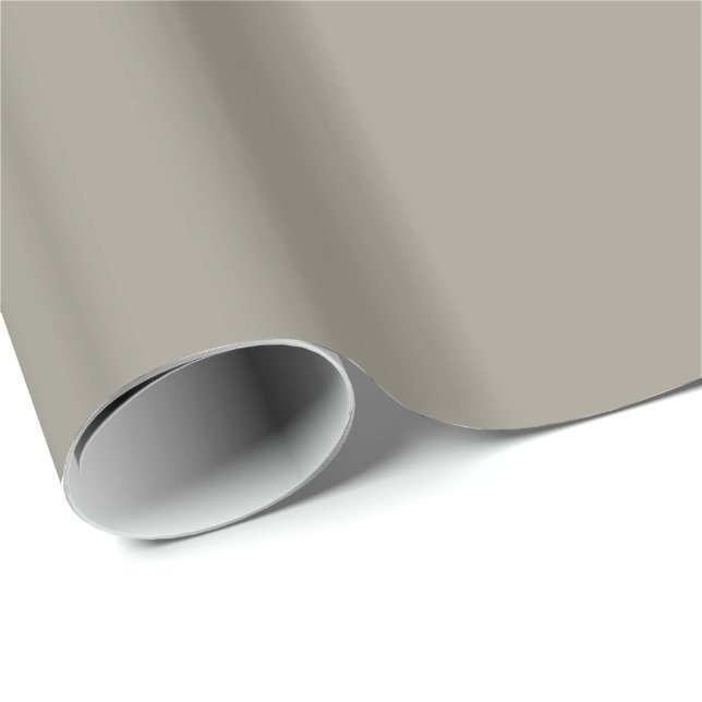 Solid Matte Aluminium Silber Grau Geschenkpapier (Rolleneckpunkt)