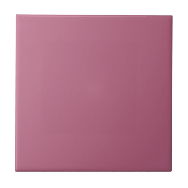 Solid Mauve Pink Keramik Tile Fliese (Vorderseite)