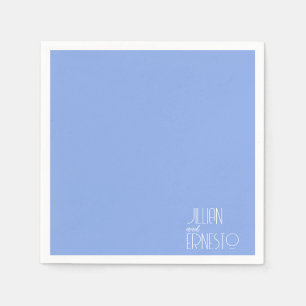 Solid Medium Blue Lily of the Valley Custom Serviette