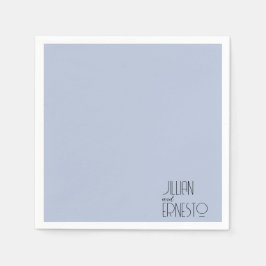 Solid Medium Blue Lily of the Valley Custom Serviette