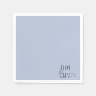 Solid Medium Blue Lily of the Valley Custom Serviette