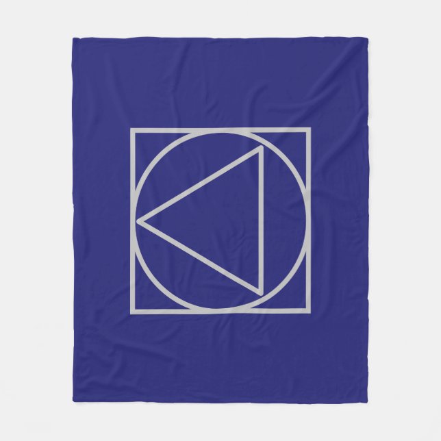 Solid Midnight Blue Elegante Modernes Minimalistis Fleecedecke (Vorderseite)