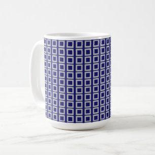 Solid Midnight Blue Square Formen Kaffeetasse