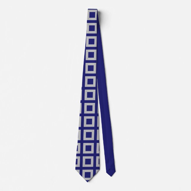 Solid Midnight Blue Square Formen Krawatte (Vorderseite)