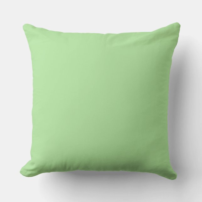 Solid Mint Green Throw Kissen (Vorderseite)