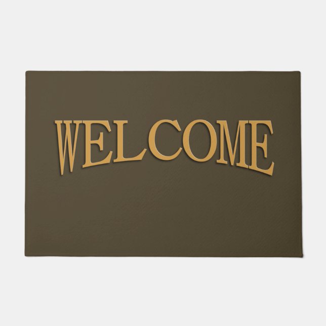 Solid Mocha Brown Fußmatte (Vorderseite)