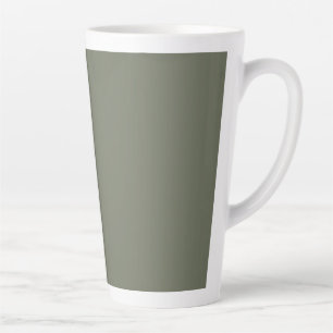Solid Moss Green Custom Latte Tasse