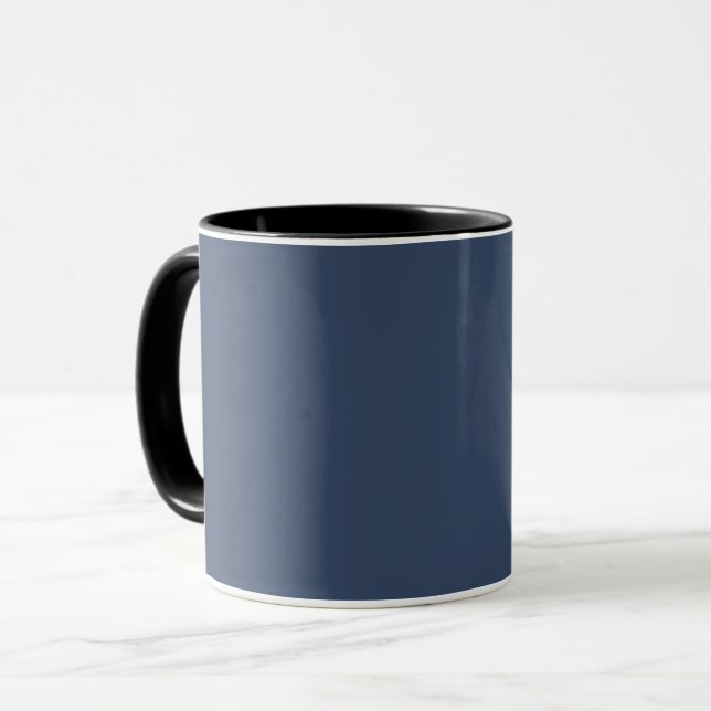 Solid Navy Blue Color Elegant Tasse (Vorderseite Links)