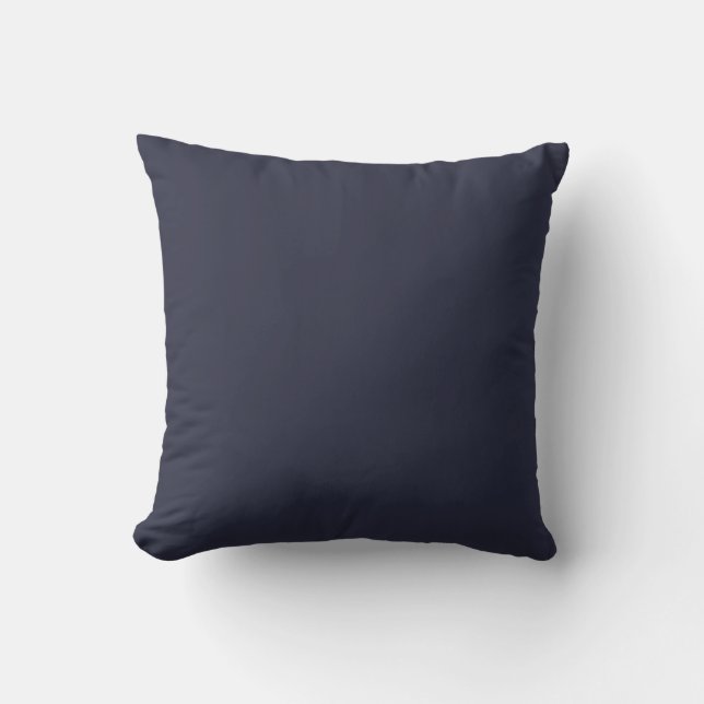 Solid Navy Blue Throw Kissen (Vorderseite)