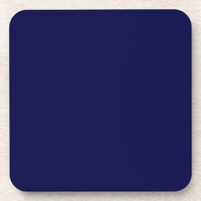 Solid Navy Blue Untersetzer (Vorderseite)