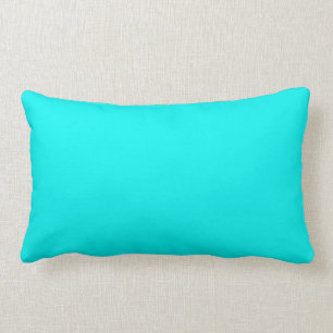 Solid Neon bright Aqua Lendenkissen