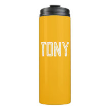 Solid Neon Bright Orange Individuelle Name Monogra