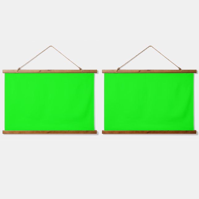 Solid neon grüne Bildschirm chroma-Taste Hintergru Wandteppich Mit Holzrahmen (Doppelt)