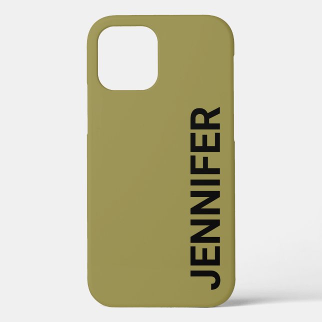 Solid Offbeat Green Individuelle Name Case-Mate iPhone Hülle (Rückseite)