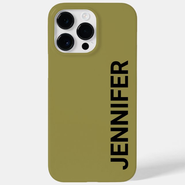 Solid Offbeat Green Individuelle Name Case-Mate iPhone Hülle (Rückseite)