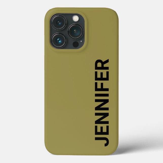 Solid Offbeat Green Individuelle Name Case-Mate iPhone Hülle (Rückseite)