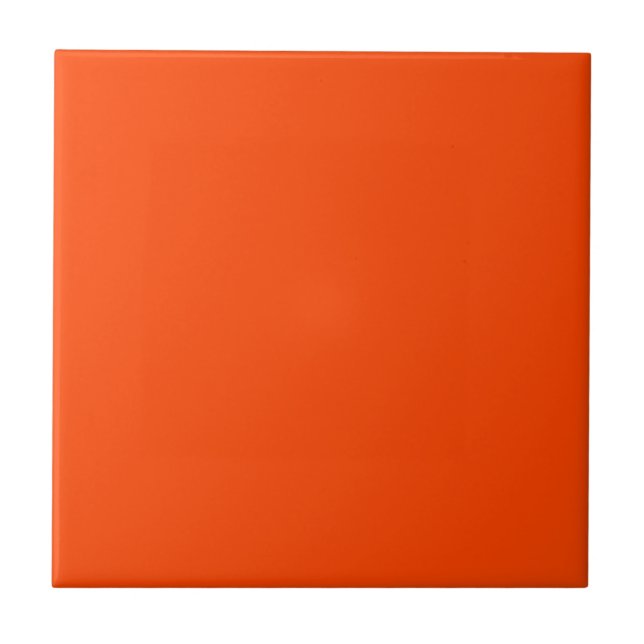 Solid Orange Red Fliese (Vorderseite)