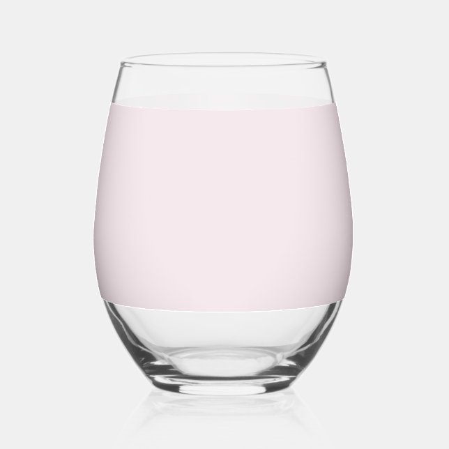 Solid Pale Blush Pink Glass Weinglas Ohne Stiel (Vorderseite)