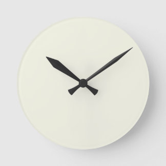 Solid Pale Butter Yellow Wall Clock Runde Wanduhr