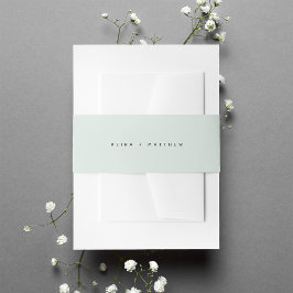 Solid Pale Green Wedding Einladungsbanderole