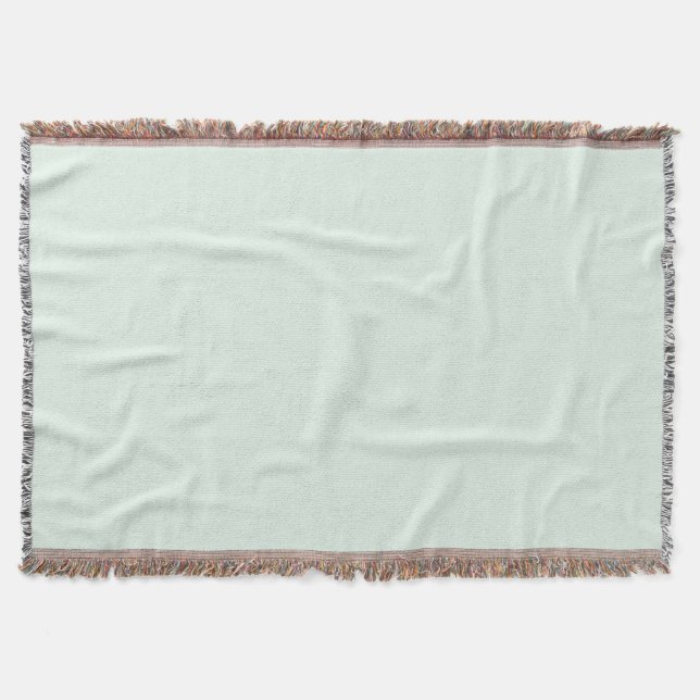Solid Pale Mint Green Throw Blanket Decke (Vorderseite)