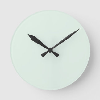 Solid Pale Mint Green Wall Clock Runde Wanduhr